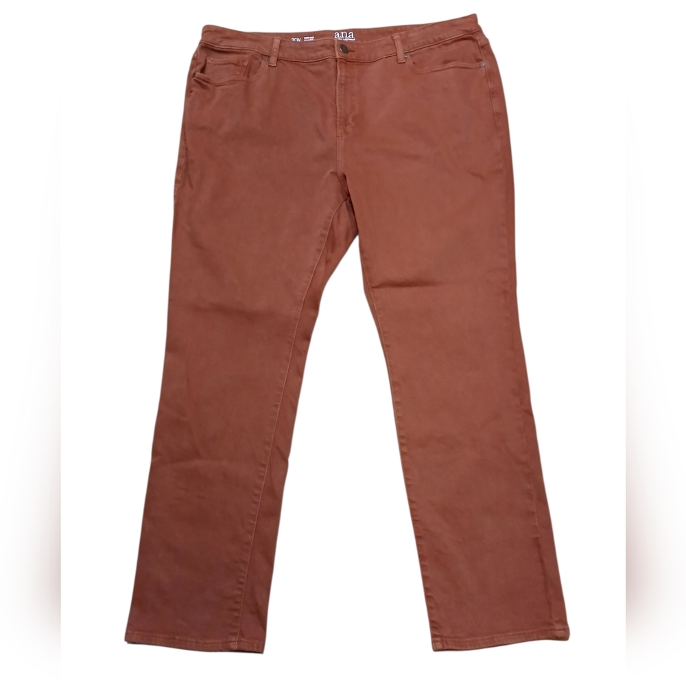 a.n.a Women's Size 20W High Rise Straight Leg Jeans in Rust
